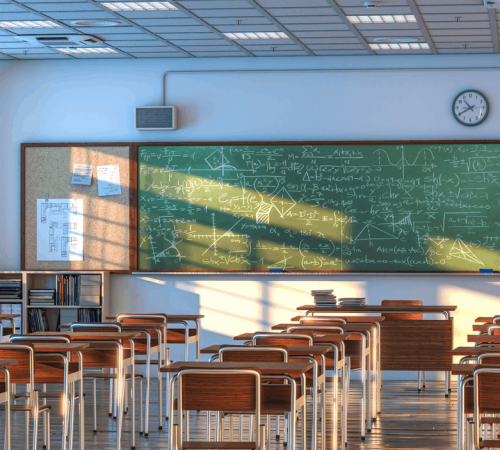 interior-school-classroom-with-wooden-desks-chairs-nobody-around-3d-render